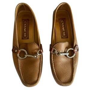 Coach Brown Leather Slip-On Loafers